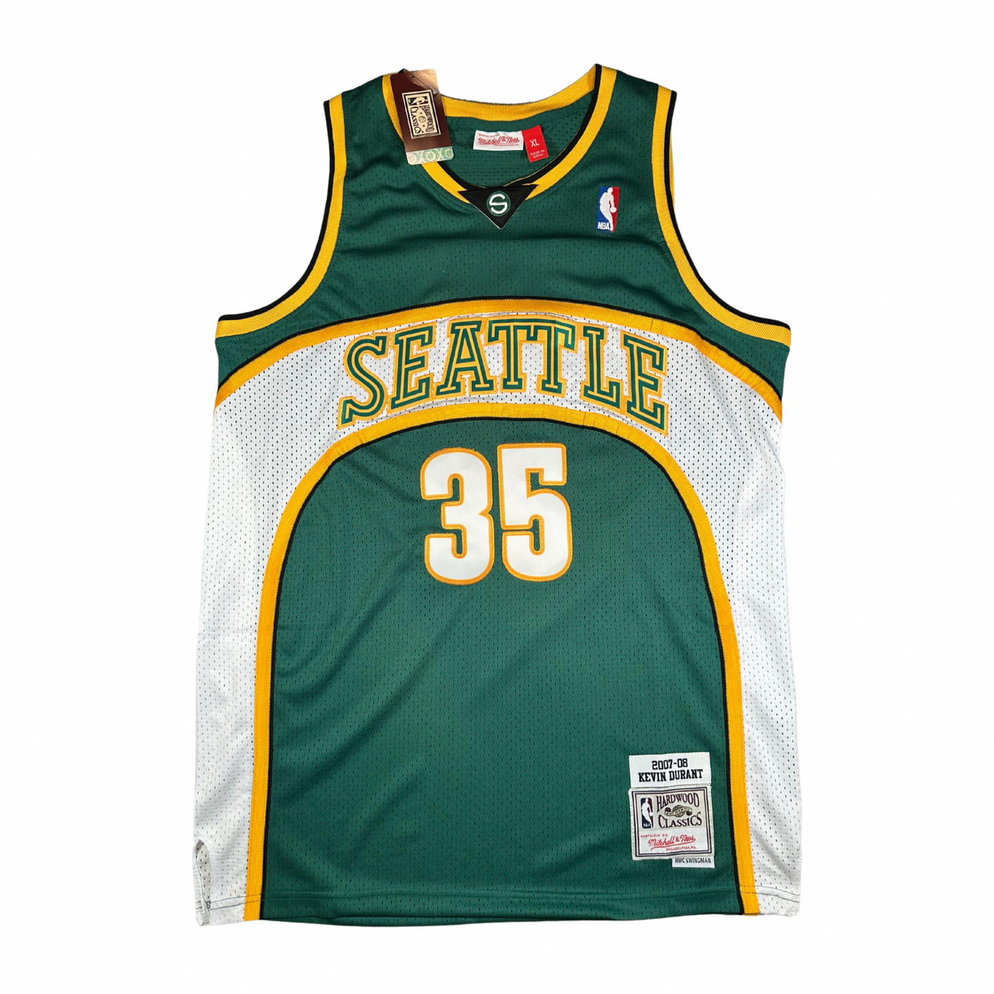 Kevin Durant Seattle Supersonics "2007-2008 Season" NBA Mitchell & Ness Hardwood Classics Stitched Jersey