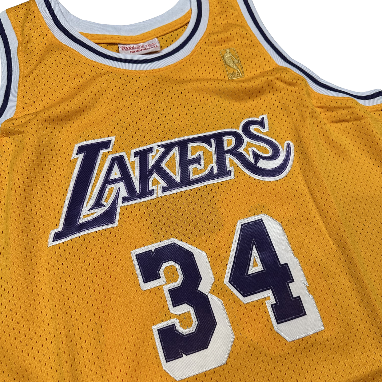 Shaquille O'Neal Los Angeles Lakers "1996-1997 Season" NBA Mitchell & Ness Hardwood Classics Swingman Stitched Jersey