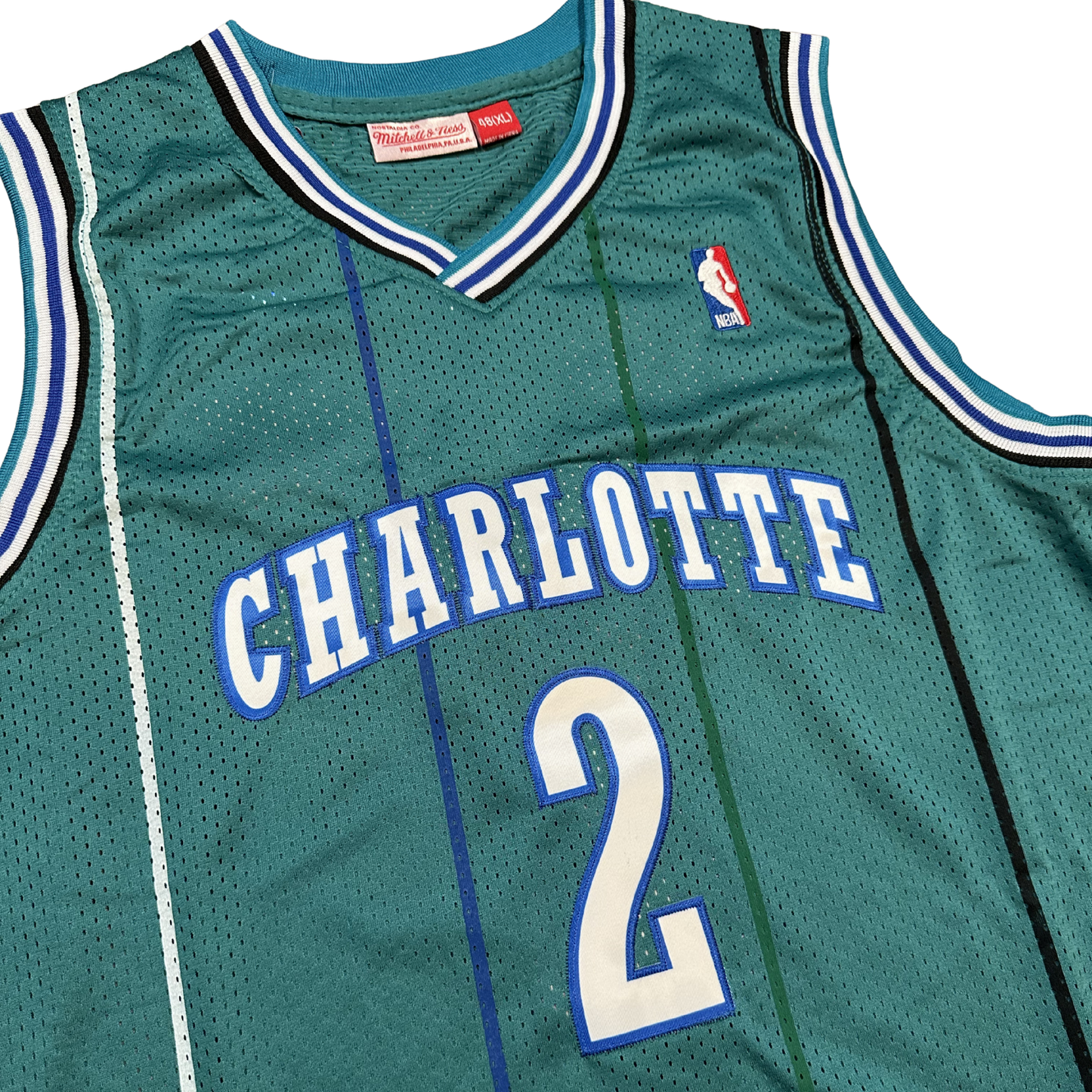 Larry Johnson Charlotte Hornets "1992-1993 Season" NBA Mitchell & Ness Hardwood Classics Swingman Stitched Jersey