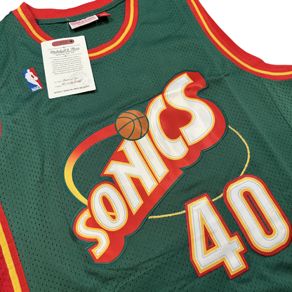 Shawn Kemp Seattle Supersonics "1997-1998 Season" NBA Mitchell & Ness Hardwood Classics Swingman Stitched Jersey