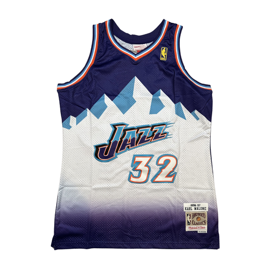 Karl Malone Utah Jazz "1996-1997 Season" NBA Mitchell & Ness Hardwood Classics Swingman Stitched Jersey